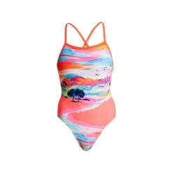 FUNKITA RED CENTRE | LADIES TIE ME TIGHT ONE PIECE
