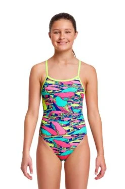 FUNKITA Bright Bregs | Girls Single Strap One Piece -Funkita FKS030G BRIGHT BERGS 01 1