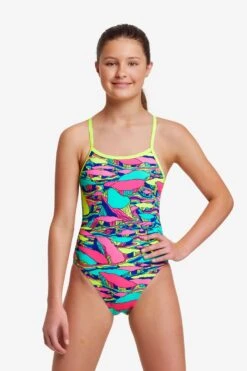 FUNKITA Bright Bregs | Girls Single Strap One Piece -Funkita FKS030G BRIGHT BERGS 12