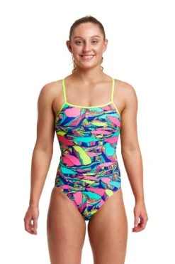 FUNKITA Bright Bergs | Ladies Single Strap One Piece -Funkita FKS030L BRIGHT BERGS 01