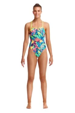 FUNKITA Palm Off | Ladies Eco Strapped In One Piece -Funkita FKS034L PALM OFF 01 2