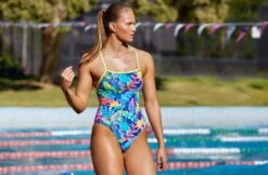 FUNKITA Palm Off | Ladies Eco Strapped In One Piece -Funkita FKS034L PALM OFF 02