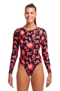 FUNKITA Acacia Rose | Ladies Long Shot One Piece -Funkita FKS060L ACACIA ROSE 01 1