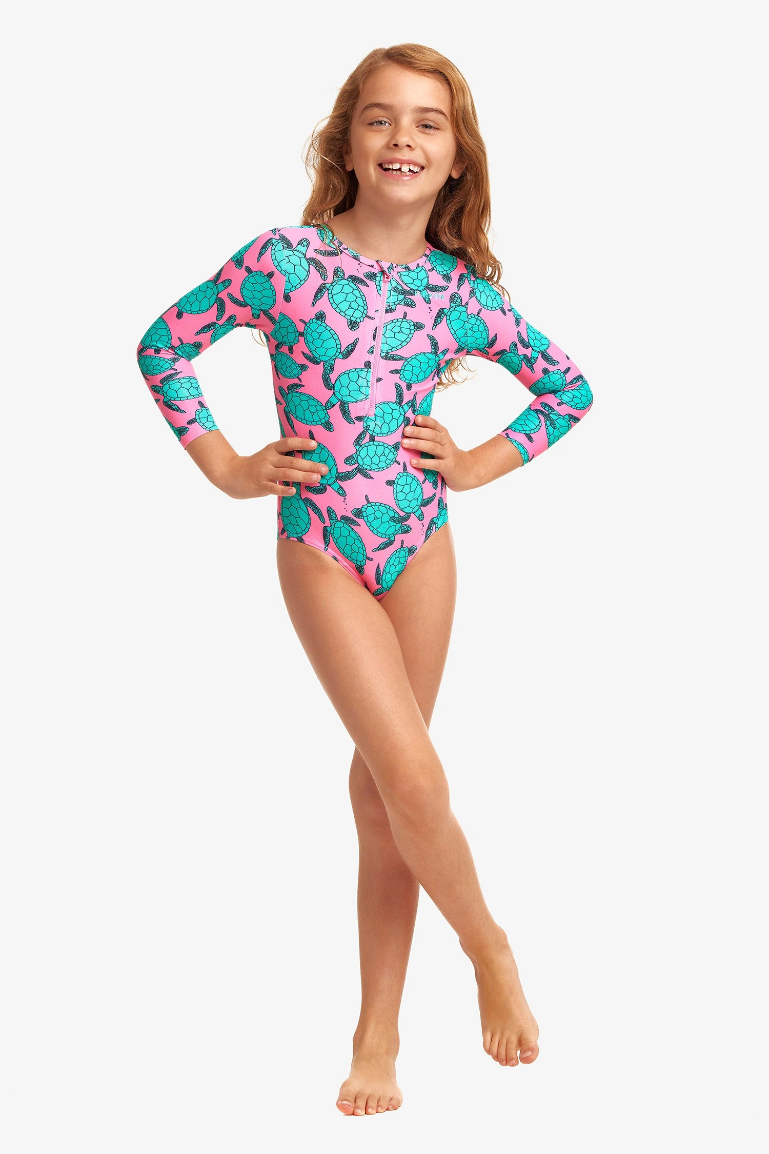 FUNKITA Paddling Pink | Toddler Girls Sun Cover One Piece 4 FUNKITA Paddling Pink | Toddler Girls Sun Cover One Piece - Image 2