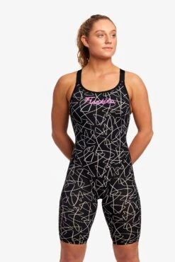 FUNKITA Texta Mess | Ladies Fast Legs One Piece -Funkita FKS062L TEXTA MESS 14