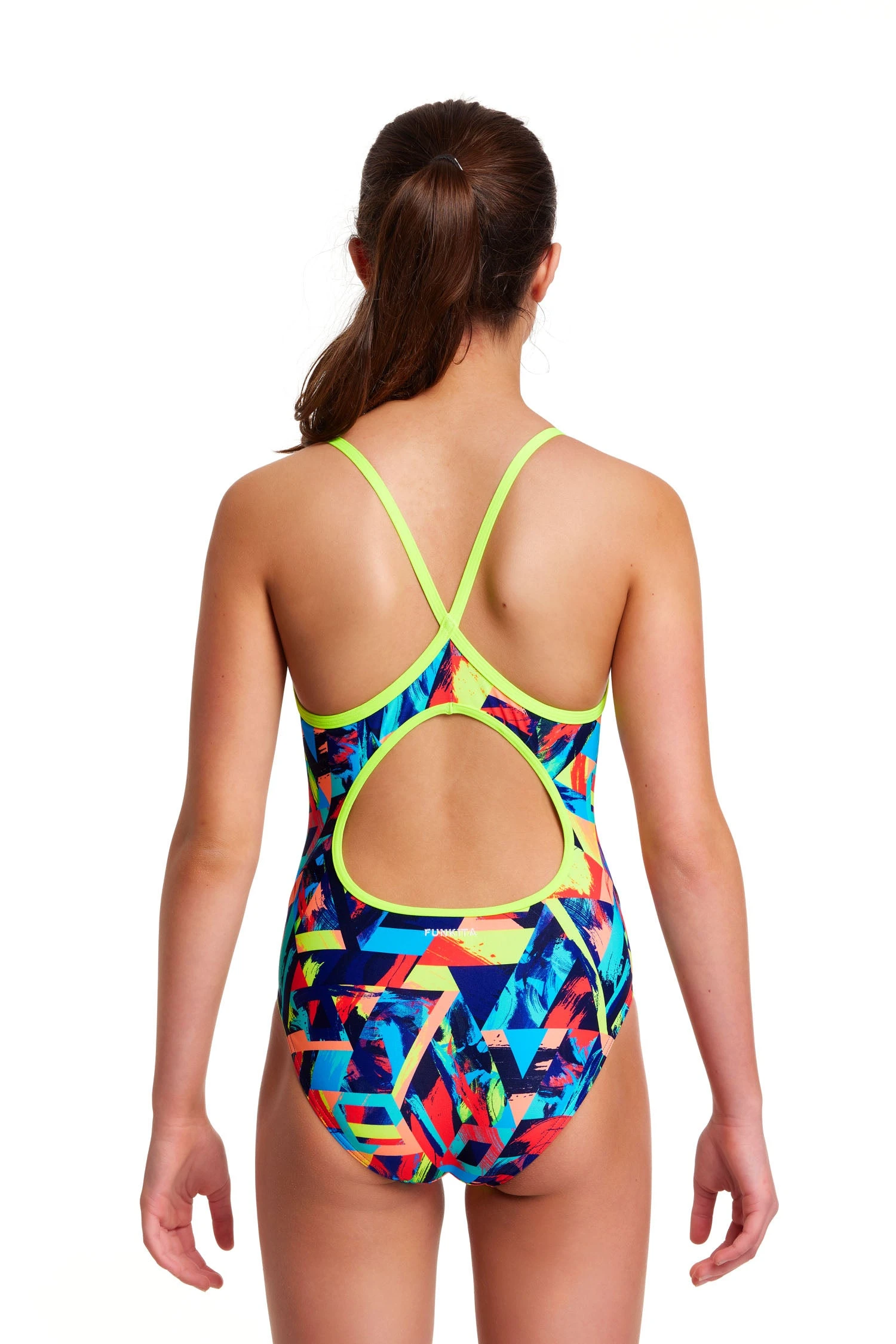 FUNKITA Blocked Bars | Girls Diamond Back One Piece 4 FUNKITA Blocked Bars | Girls Diamond Back One Piece - Image 2