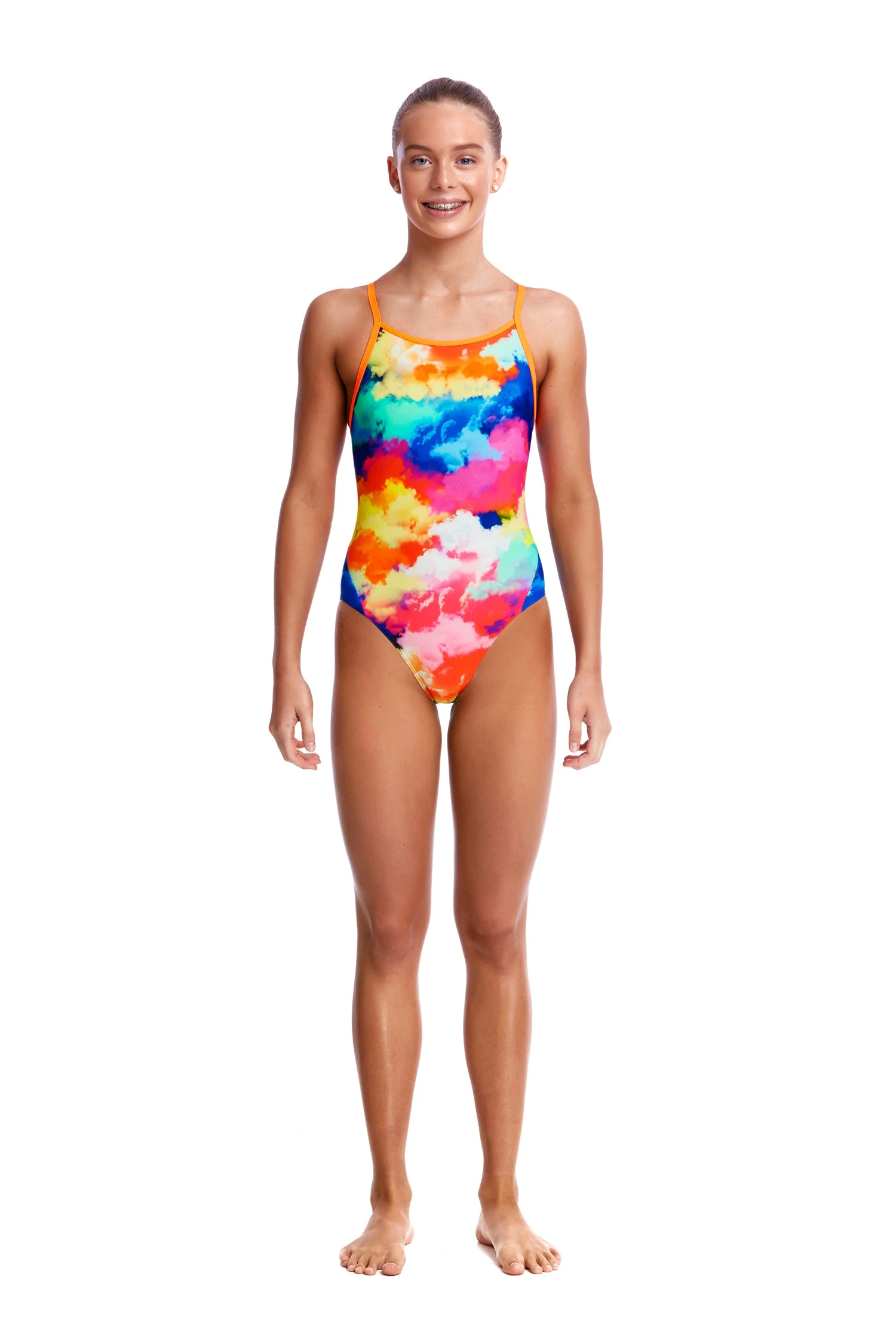 FUNKITA Cumulus | Girls Diamond Back One Piece 5 FUNKITA Cumulus | Girls Diamond Back One Piece - Image 3