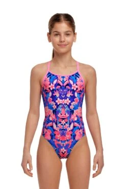 FUNKITA Jingle Jungle | Girls Diamond Back One Piece -Funkita FS11G JINGLE JUNGLE 01