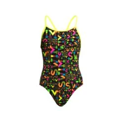 FUNKITA NIGHT SWIM | GIRLS DIAMOND BACK ONE PIECE