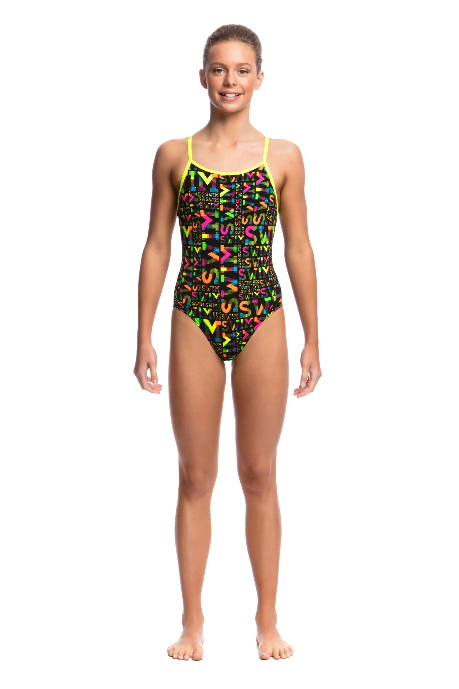 FUNKITA NIGHT SWIM | GIRLS DIAMOND BACK ONE PIECE 4 FUNKITA NIGHT SWIM | GIRLS DIAMOND BACK ONE PIECE - Image 2
