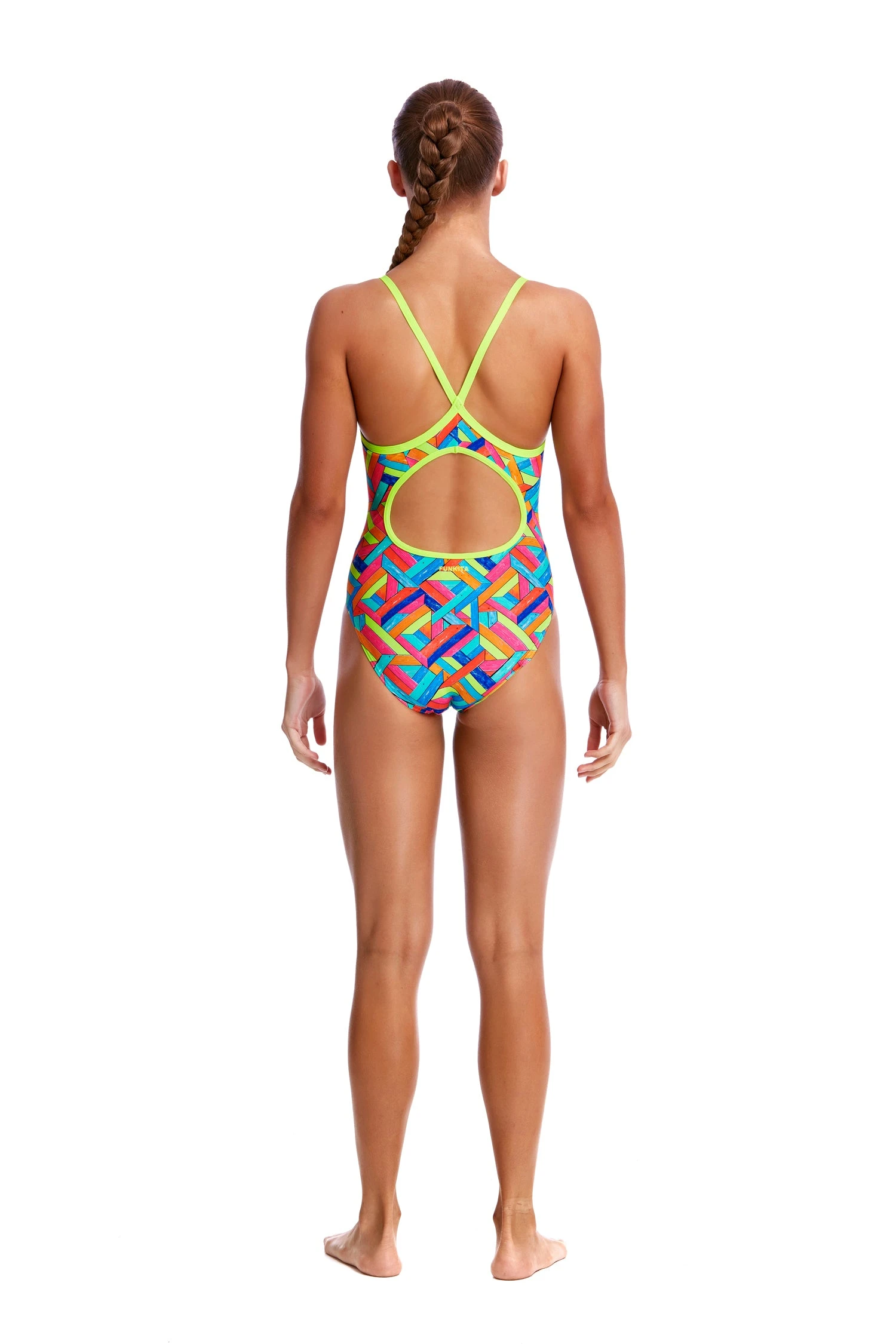 FUNKITA Panel Pop | Girls Diamond Back One Piece 4 FUNKITA Panel Pop | Girls Diamond Back One Piece - Image 2