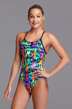 FUNKITA Paper Cut | Girls Diamond Back One Piece -Funkita FS11G PAPER CUT 1477