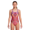FUNKITA Primal Party | Girls Diamond Back One Piece -Funkita FS11G PRIMAL PARTY 04