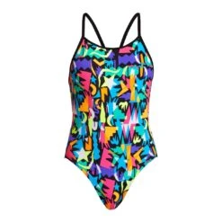 FUNKITA Paper Cut | Girls Diamond Back One Piece