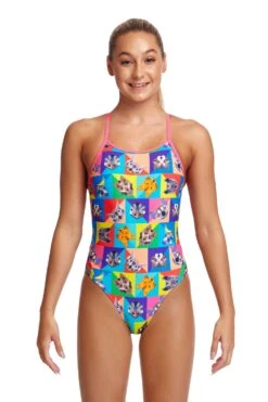 FUNKITA Rat Pack | Girls Diamond Back One Piece -Funkita FS11G RAT PACK 01