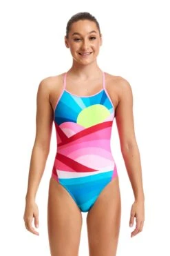 FUNKITA Summit Sunset | Girls Diamond Back One Piece -Funkita FS11G SUMMIT SUNSET 01 3c72f604 cc46 4416 8567 31c88423265b