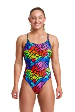 FUNKITA Cabbage Patch | Ladies Diamond Back One Piece -Funkita FS11L CABBAGE PATCH 01