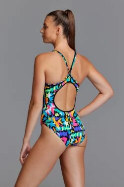 FUNKITA Paper Cut | Ladies Diamond Back One Piece -Funkita FS11L PAPER CUT 03 2