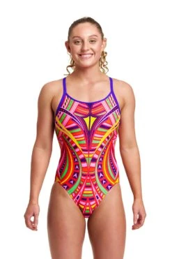 FUNKITA Primal Party | Ladies Diamond Back One Piece -Funkita FS11L PRIMAL PARTY 01 1