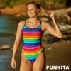 FUNKITA Rainbow Racer | Ladies Diamond Back One Piece 2 FUNKITA Rainbow Racer | Ladies Diamond Back One Piece -Funkita FS11L RAINBOW RACER 02