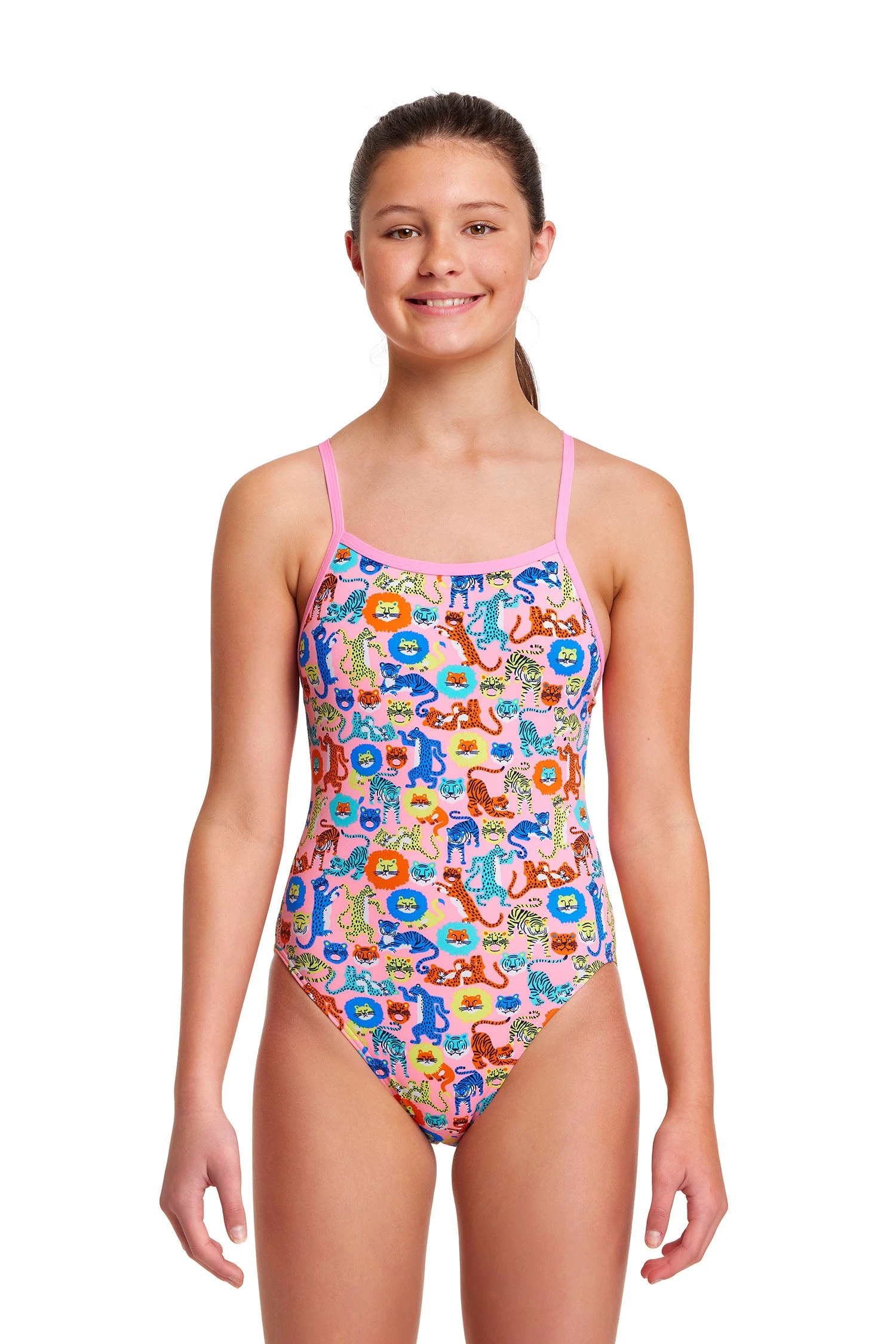 FUNKITA Feline Fiesta | Girls Single Strap One Piece 6 FUNKITA Feline Fiesta | Girls Single Strap One Piece - Image 4