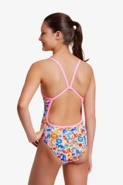FUNKITA Feline Fiesta | Girls Single Strap One Piece 12 FUNKITA Feline Fiesta | Girls Single Strap One Piece -Funkita FS16G FELINE FIESTA 5