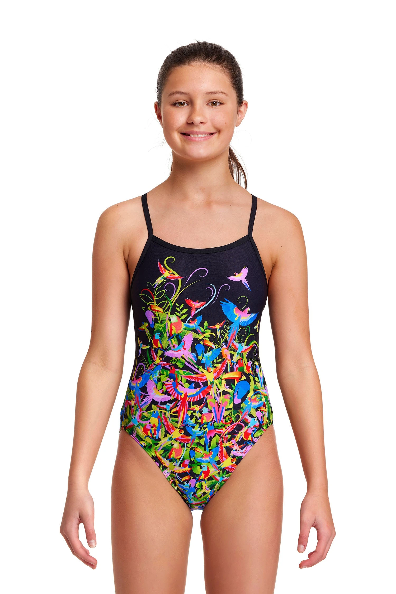 FUNKITA Macaw Magic | Girls Single Strap One Piece 6 FUNKITA Macaw Magic | Girls Single Strap One Piece - Image 4