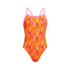 FUNKITA Orange Crush | Girls Single Strap One Piece