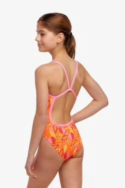 FUNKITA Orange Crush | Girls Single Strap One Piece -Funkita FS16G ORANGE CRUSH 08