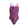FUNKITA Shaded Palms | Girls Single Strap One Piece -Funkita FS16G SHADED PALMS 1