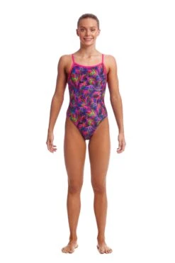 FUNKITA Shaded Palms | Girls Single Strap One Piece -Funkita FS16G SHADED PALMS 1 1