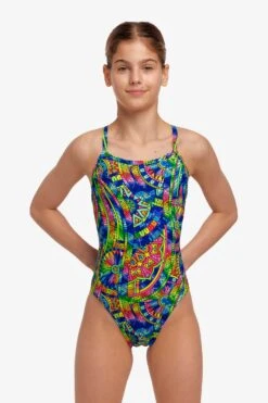 FUNKITA Spin The Bottle | Girls Single Strap One Piece 10 FUNKITA Spin The Bottle | Girls Single Strap One Piece -Funkita FS16G SPIN THE BOTTLE 13