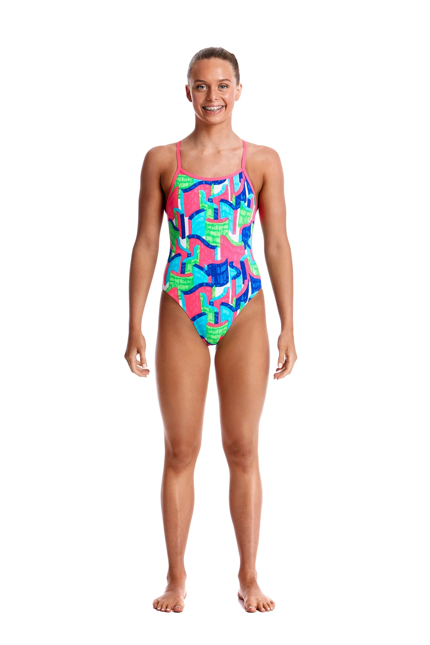 FUNKITA TEXTA TOWERS | GIRLS SINGLE STRAP ONE PIECE 4 FUNKITA TEXTA TOWERS | GIRLS SINGLE STRAP ONE PIECE - Image 2