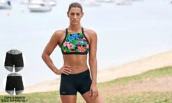 FUNKITA STILL BLACK | LADIES SWIM BOY LEG BRIEF -Funkita still black solid 2