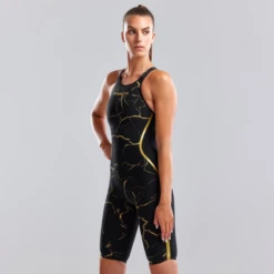 FUNKITA Cracked Gold | Ladies Apex Predator X Freeback Kneeskin -Funkita swimshop2u crackedgold 03